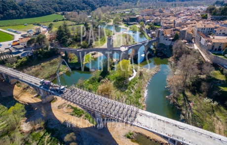 Paisajes Verticales - Fotografía aérea - INFRAESTRUCTURAS Y OBRA CIVIL (Puente N-II Besalú)